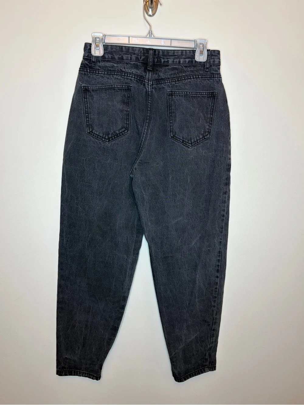 PrettyLittleThing Black Washed High Waisted Mom Jeans US 6 - Picture 6 of 7